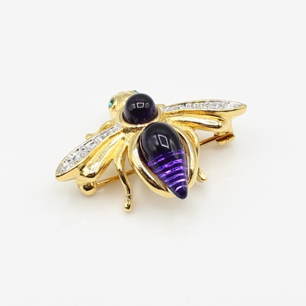Vintage Joan Rivers bee brooch set - Picture 2 of 7